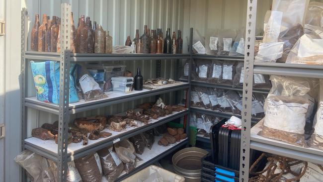 Some of the historic stash uncovered during basement excavations at the new NT Art Gallery.