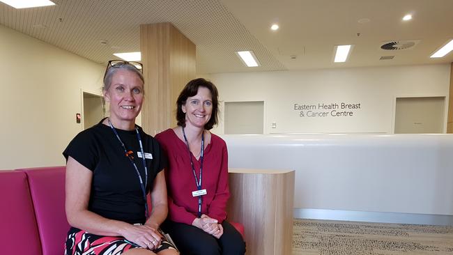 Eastern Health's Ged Millard and Julia Dale are excited about the opening of the  Breast and Cancer Centre in Ringwood East on April 6. Picture: Kiel Egging