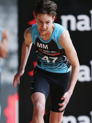 Tyler Brown at the AFL draft combine. Picture: Getty Images