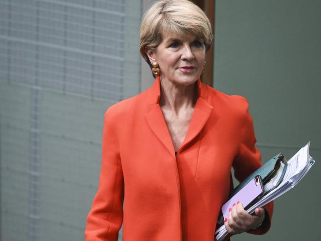 Former Australian Foreign Minister Julie Bishop. Picture: AAP Image/Lukas Coch