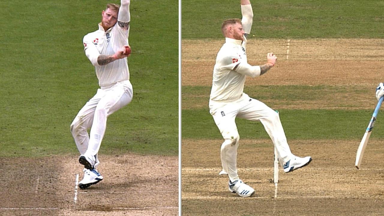 The front on shot suggests Ben Stokes just kept his back foot inside the return crease.