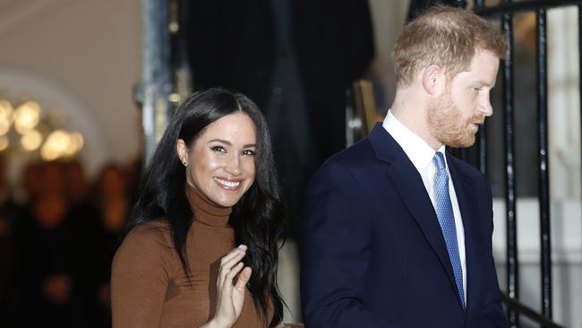 Britain’s Prince Harry and Meghan, Duchess of Sussex will relinquish their HRH titles. Picture: AP
