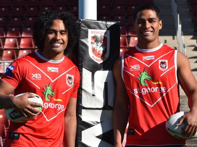 NRL St George Illawarra,  has identical twins Max (left) and Mat Feagai. SUPPLIED