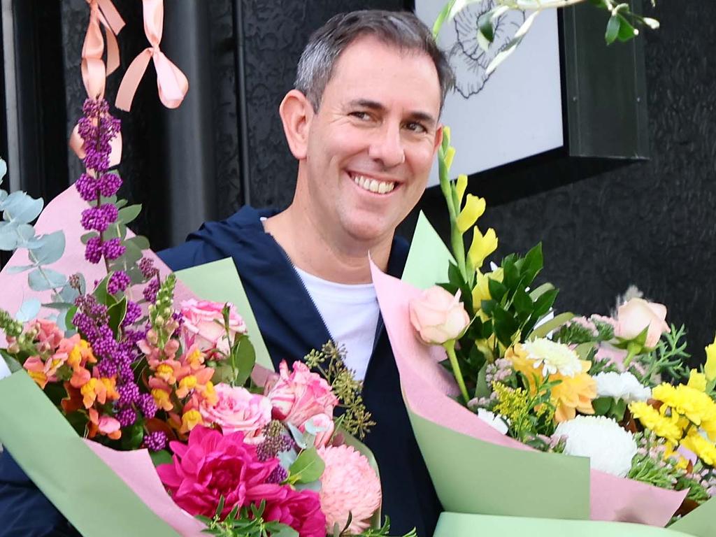 PHOTO EMBARGO TILL 10.30PM SATURDAY NIGHTBRISBANE, AUSTRALIA - NewsWire Photos MAY 11, 2024: Federal Treasurer Jim Chalmers and his daughter Annabel were out buying flowers for MotherÃs Day at their local flower shop Unveiling Poppy in Daisy Hill. Picture: NCA NewsWire/Tertius Pickard