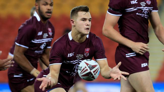 Jake Simpkin in action during the under-18 Queensland vs NSW State of Origin game last year. Picture: Adam Head