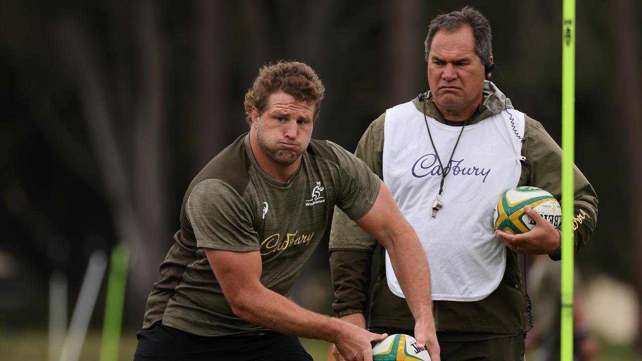 James Slipper in action during an Australian Wallabies training session at Wesley Playing Fields on September 01, 2021 in Perth, Australia. (Photo by Paul Kane/Getty Images)