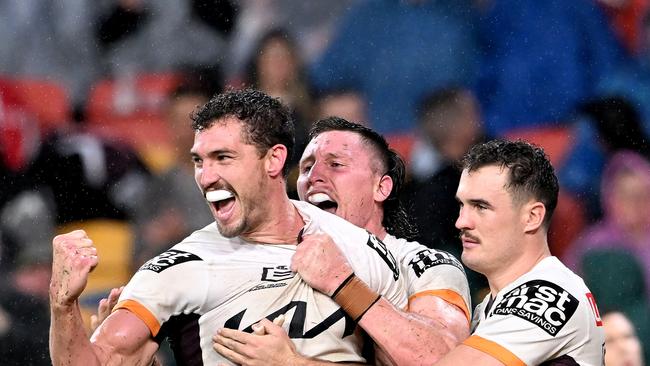 Corey Oates is on track to be a one-club player, with Broncos tabling an offer to the off-contract winger. Picture: Getty Images.