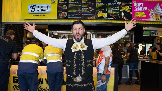 Sergio Garcia welcomes you to Guzman y Gomez as it opens in Stuart Park, Darwin. Picture: Pema Tamang Pakhrin