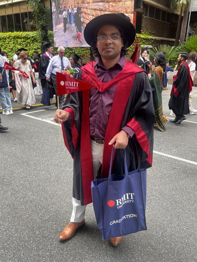 Dr Torikul Badal (PhD in Engineering) at the RMIT University graduation day on Wednesday, December 18, 2024. Picture: Jack Colantuono