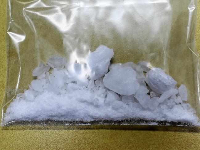 An ounce of pure methylamphetamine, known as meth or ice, valued of at least $10,000 seized by North Queensland police during a random traffic interception on the Bruce Highway, Rollingstone, on Saturday.  Picture: Cameron Bates