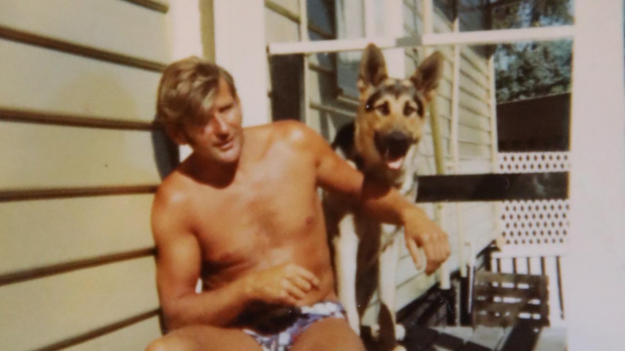 Bertie Kidd as a young man, with his dog Dino. Picture: Supplied