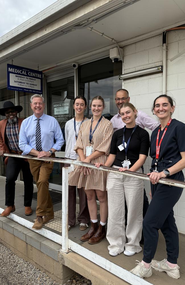 Health Minister Tim Nicholls in Mount Isa to announce a GP training scheme. Picture: Supplied