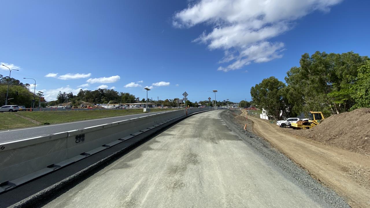 Newly laid asphalt on the widened Mackay-Bucasia Road. Picture: Department of Transport and Main Roads.