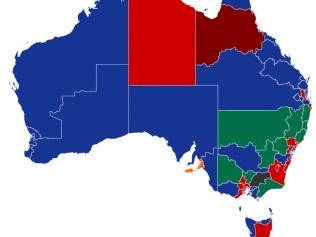 Australia's 2019 electoral map. Picture: Supplied