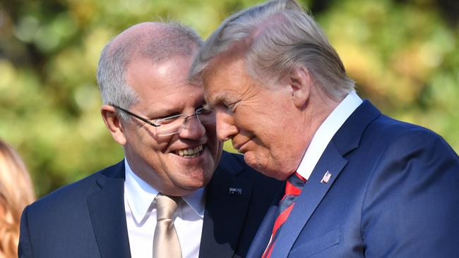 Former prime minister Scott Morrison struck a close relationship with former US president Donald Trump during their time in office. Picture: AAP