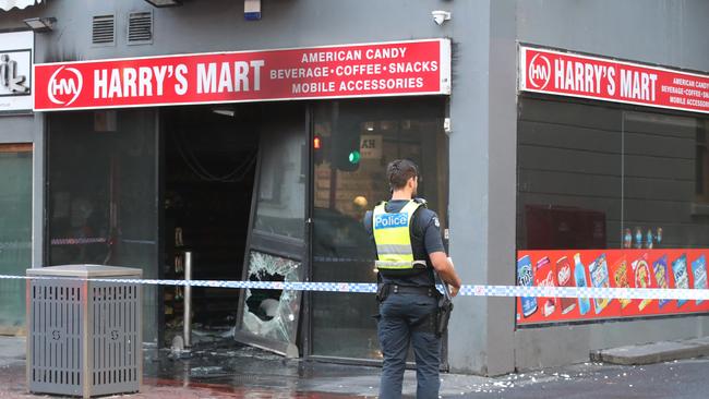 Police say a man who allegedly recruited Justin Carthy to help torch a Cohuna smkoe shop is linked to Melbourne’s tobacco wars, which claimed a Prahran convenience store. Picture: David Crosling