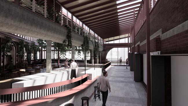 A render of the proposed food court interior.