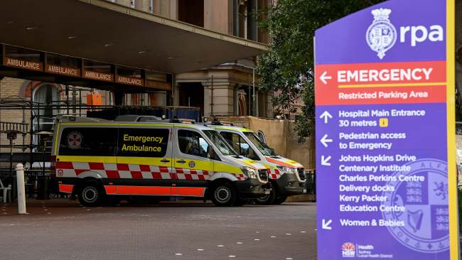 A 48-year-old man has been taken to Royal Prince Alfred Hospital in a serious condition. Picture: NCA NewsWire/Bianca De Marchi