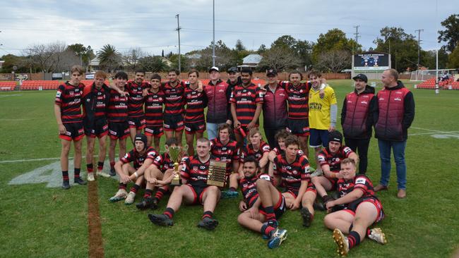 Winners – Valleys Roosters U19s celebrate their 2023 President's Cup victory.