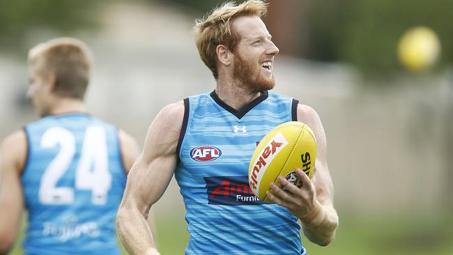 Andrew Phillips appears set to start the season as Essendon’s No. 1 ruckman.