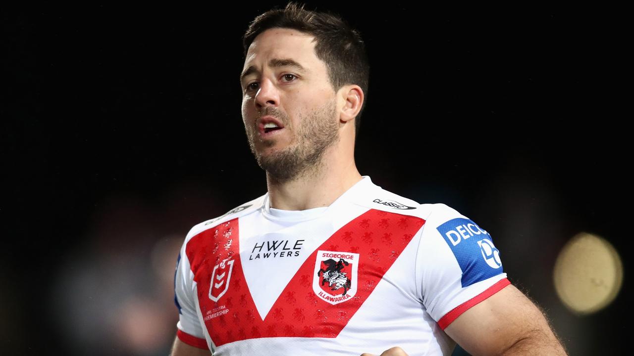 SYDNEY, AUSTRALIA - JULY 22: Ben Hunt of the Dragons warms up during the round 19 NRL match between the St George Illawarra Dragons and the Manly Warringah Sea Eagles at Netstrata Jubilee Stadium, on July 22, 2022, in Sydney, Australia. (Photo by Jason McCawley/Getty Images)