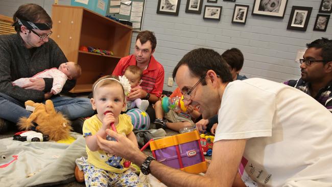 Men are signing up to study early childhood education in huge numbers in Campbelltown. Picture: Robert Pozo