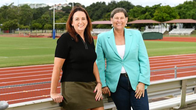 Annette Maidment, pictured with Mundingburra MP Janelle Poole, has been named on the Advisory Board established for Queensland Academy of Sport. Picture: Shae Beplate.