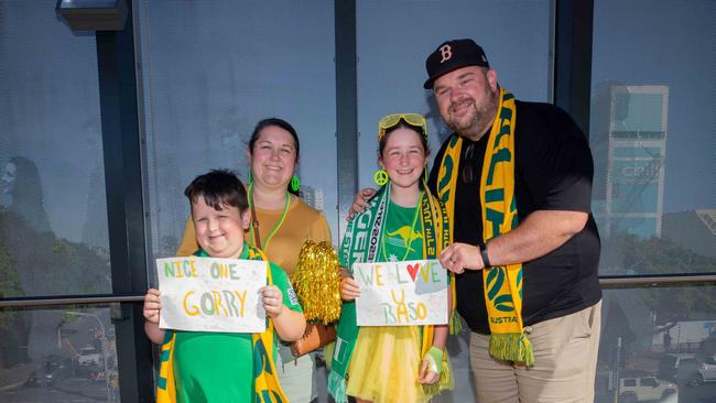 Fans ahead of the World Cup Matilda's v Sweden match at Suncorp Stadium. Photo - Stephen Archer