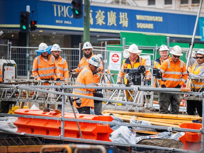 Stage one of SRL construction will connect Cheltenham to Box Hill. Picture: Mark Stewart