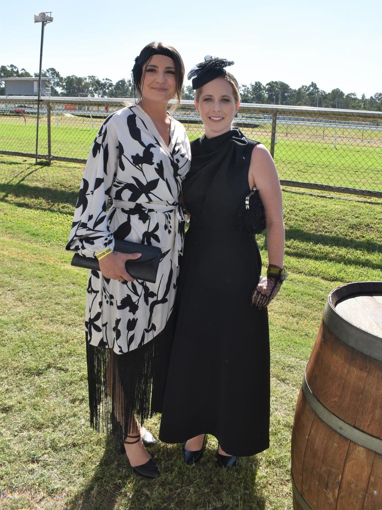 Hayley Taylor and Kellie Brown at the 2023 Rockhampton Girls Grammar 21st Race Day.