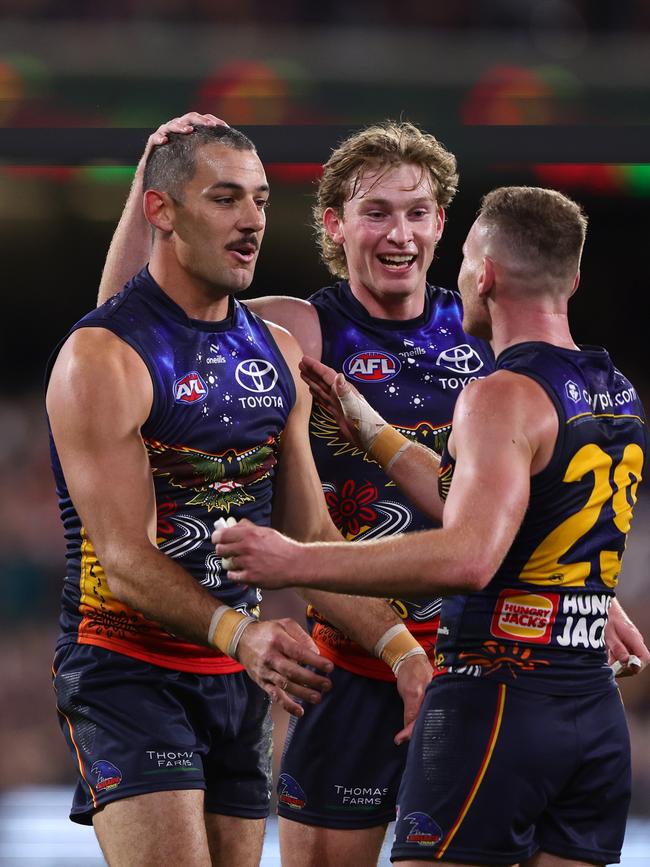 Through the club’s darkest times, Walker has shown his strength as a leader. Picture: Sarah Reed/AFL Photos via Getty Images)