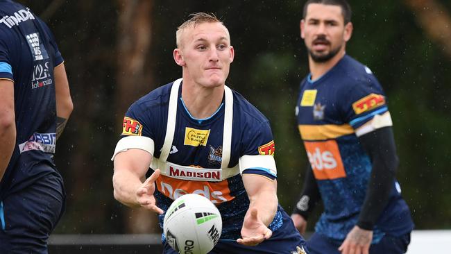 Tanah Boyd at Titans training. Picture: AAP Image