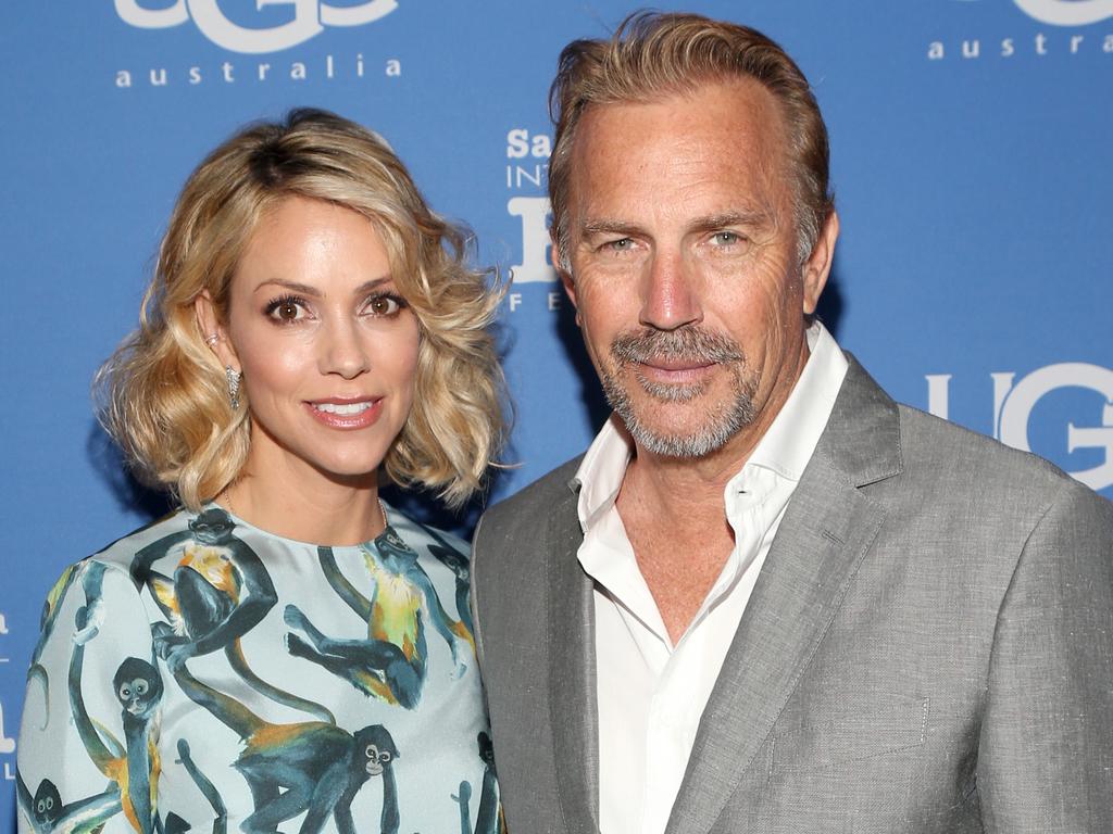 Kevin Costner says he “still has love” for his ex Christine Baumgartner. Picture: Jesse Grant/Getty Images for Disney