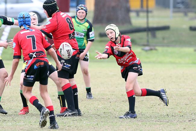 A Rugby League Gold Coast junior gala day at Burleigh Bears Junior Rugby League Club. Under 14s. Mudgeeraba vs Helensvale. 5 September 2021 Miami Picture by Richard Gosling