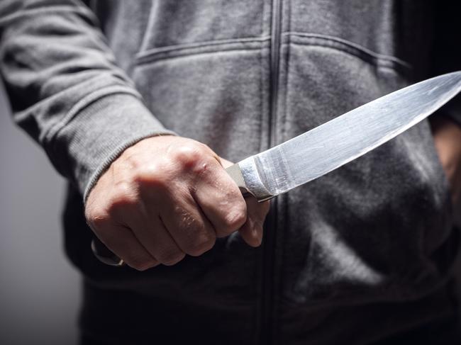 Townsville generic criminal with knife weapon threatening to stab