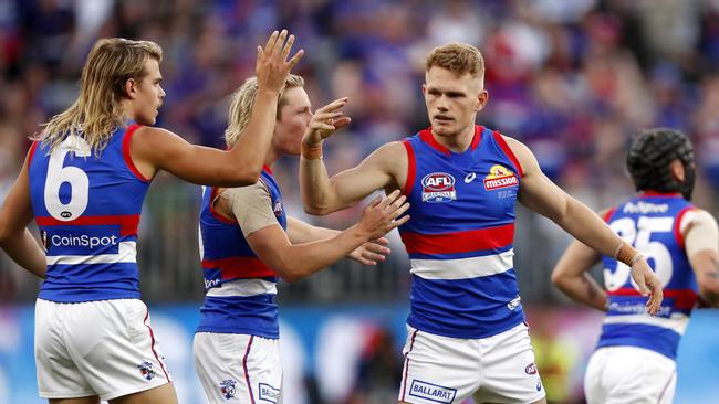 All Western Bulldogs players have had their first dose of a Covid-19 vaccine. Picture: Dylan Burns / AFL Photos via Getty Images