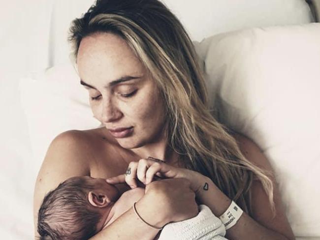 Zoe Thornburgh  with her son Hendrix  born on Jan 6, 2020.Picture: Supplied