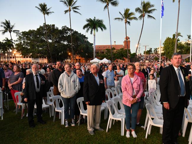 Anzac Day 2025. Dawn service Anzac Park Townsville. Picture: Evan Morgan