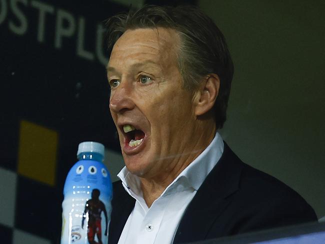 MELBOURNE, AUSTRALIA - AUGUST 05: Storm head coach Craig Bellamy reacts during the round 21 NRL match between the Melbourne Storm and the Gold Coast Titans at AAMI Park, on August 05, 2022, in Melbourne, Australia. (Photo by Daniel Pockett/Getty Images)