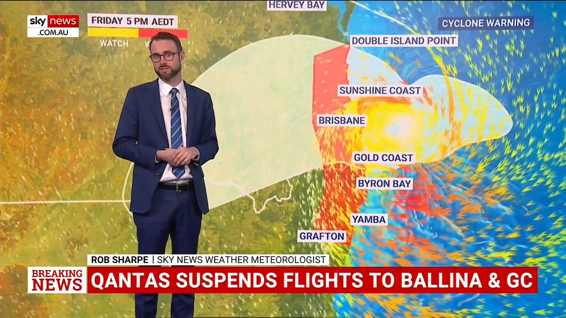 Tropical Cyclone Alfred expected to make landfall late Friday or early Saturday