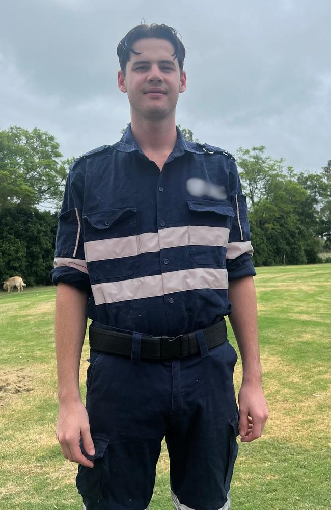 First-year paramedic student Harry Beeton came to the aid of three people after their car crashed on the Warrego Highway near Roma.