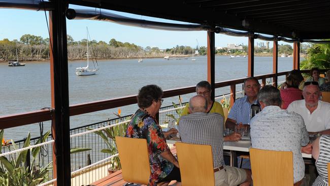 Dinners loved the riverside views from the building’s deck.