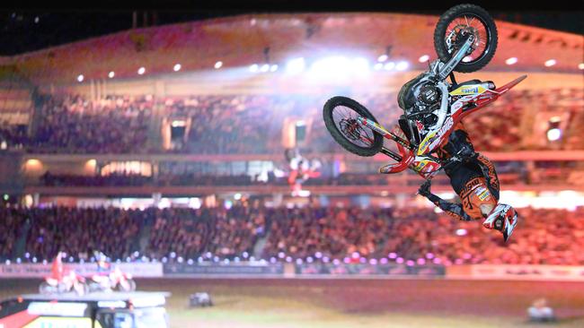 See motorbikes fly at GIANTS Stadium.