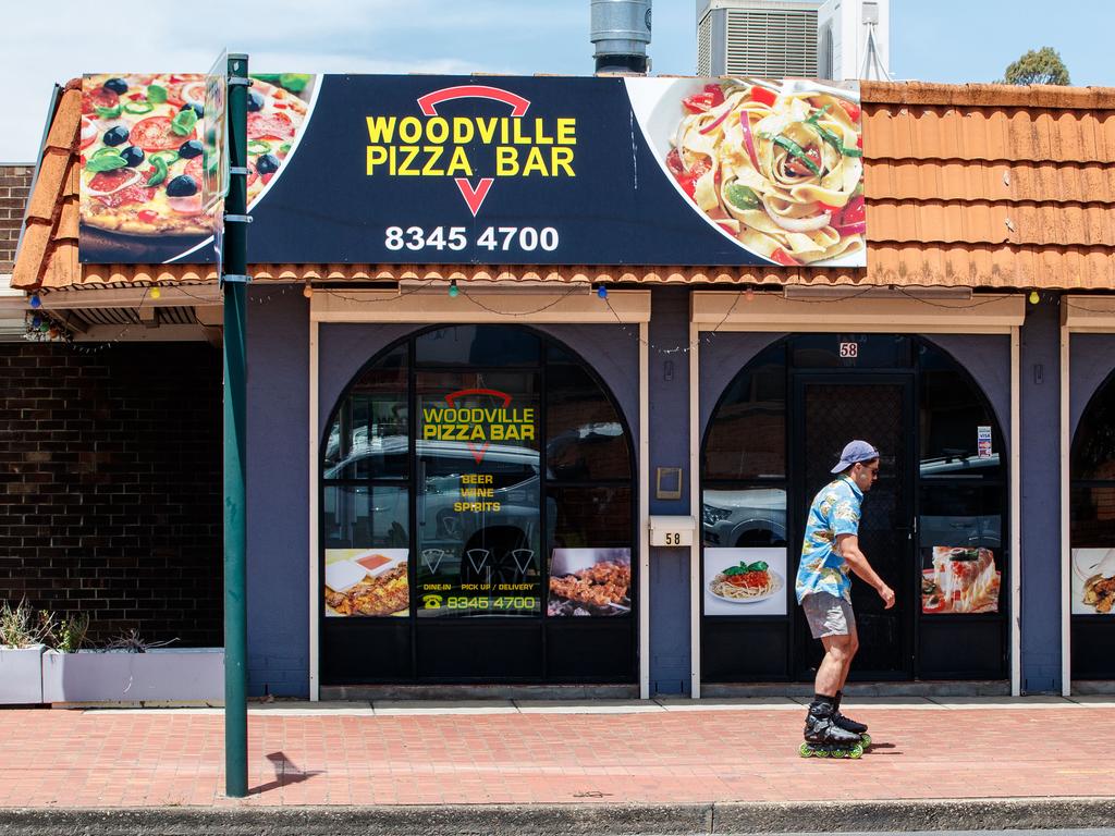 The Woodville Pizza Bar where the man who lied to contact tracers worked. Picture: Matt Turner