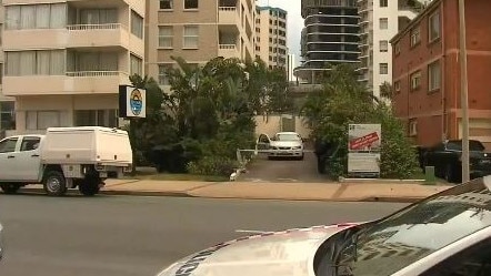 The scene of the incident in Surfers Paradise. Picture: Channel 9