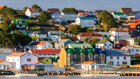 Falkland Islands seen from the sea