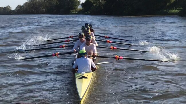 The Southport School rowing crew.