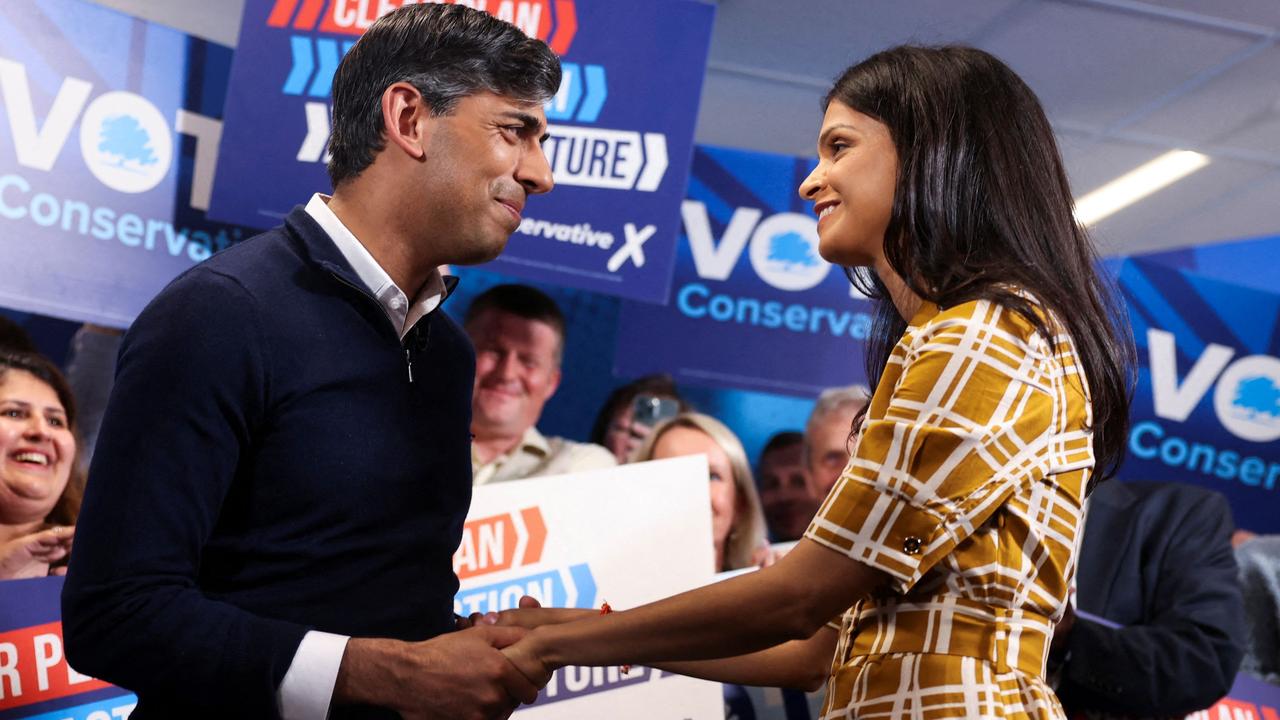 Rishi Sunak and his wife Akshata Murty are billionaires, in Aussie dollars. Picture: Claudia Greco / Pool / AFP