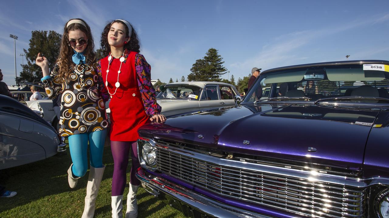 Amelia Booth and Estefanie de Sousa with their Ford 65 XP Fairmont. Picture: Brett Hartwig