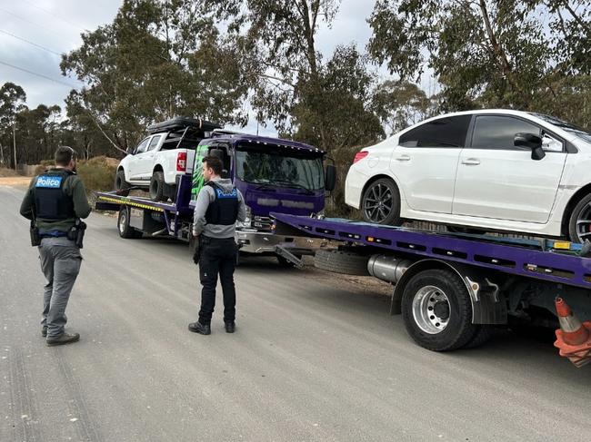 PPolice raided several locations in Bendigo on May 28 following a spate of car thefts across Bendigo. Picture: Victoria Police.